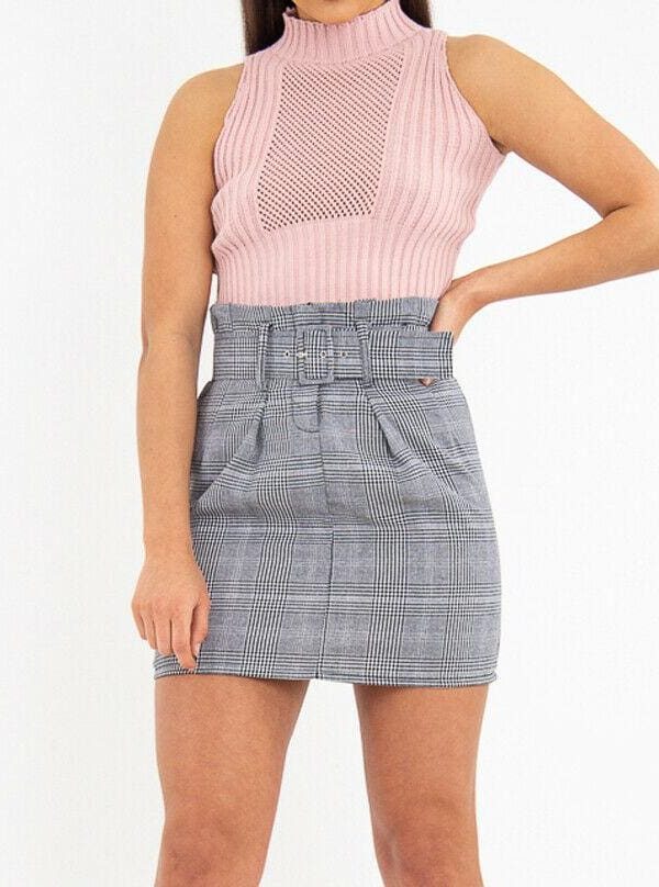 The Best Women Summer Bodycon Plaid Short Mini Skirt High Waist Pencil Skirt Online - Takalr