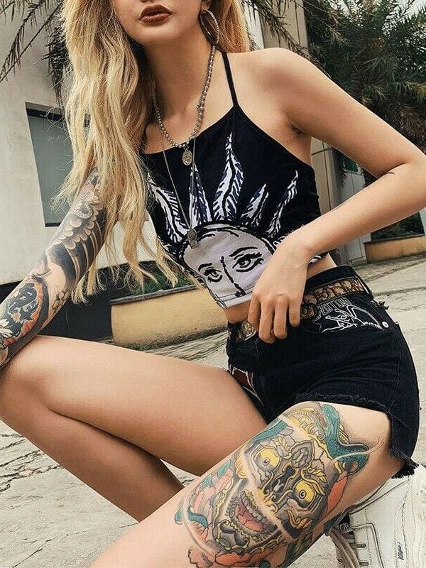 The Best Women Summer Casual Halter Strappy Bustier Bralette Corset Vest Ladies Sleeveless Beach Slim Crop Top Shirt Cami Top Online - Takalr