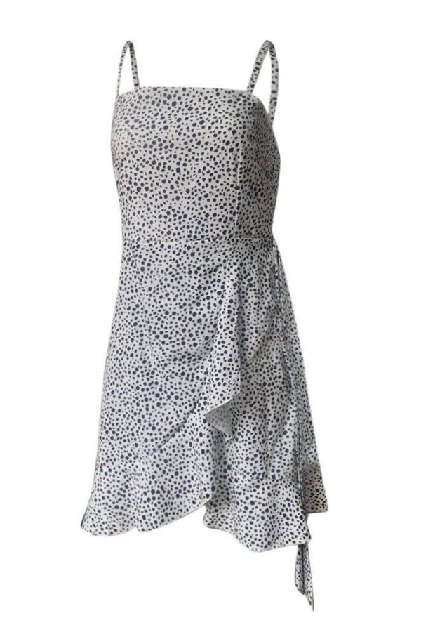 The Best Women Summer Dress Fashion Casual Printed Draped Sling Female Dress Online - Source Silk