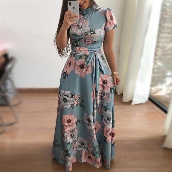 The Best Women Summer Dress Turtleneck Bandage Elegant Dresses Online - Source Silk