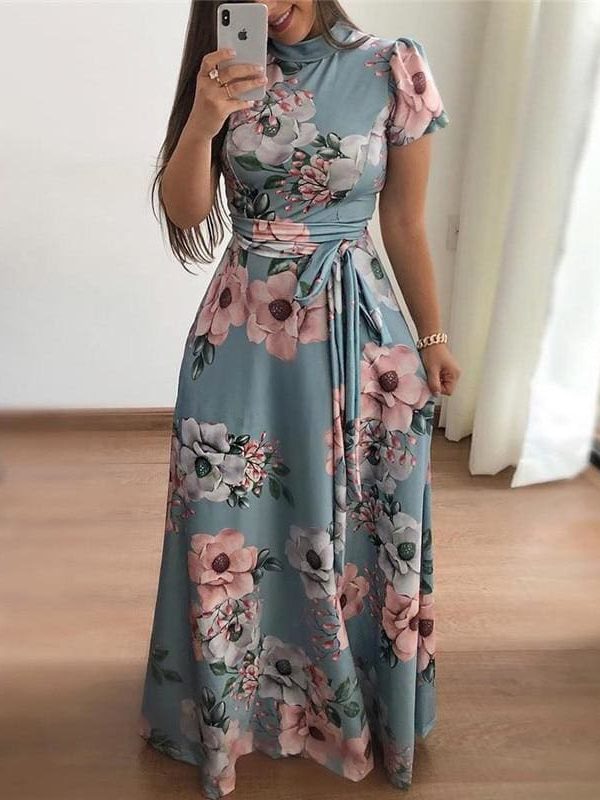 The Best Women Summer Dress Turtleneck Bandage Elegant Dresses Online - Source Silk