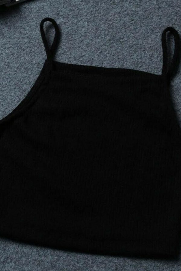 The Best Women Summer Sleeveless Spaghetti Strap Knitted Short Tank Vest Tops Bodycon Casual Solid Crop Tops Tank Tops Online - Takalr