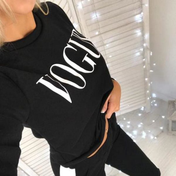 The Best Women Sweatshirts Ladies Casual VOGUE Print Slouch Pullover Jumper Daily Tops Online - Takalr