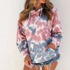 The Best Women Tie Dyeing Hooded Long Sleeve Sweatshirt Hoodie Pullover Jumper Sweater Tops Outwear Streetwear Online - Takalr