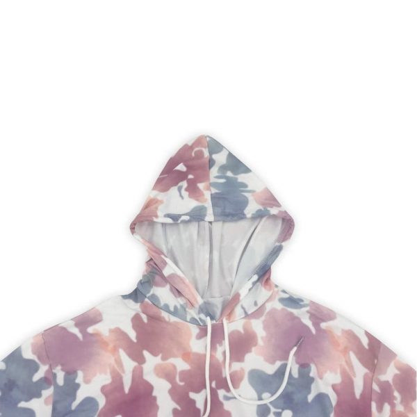 The Best Women Tie Dyeing Hooded Long Sleeve Sweatshirt Hoodie Pullover Jumper Sweater Tops Outwear Streetwear Online - Takalr