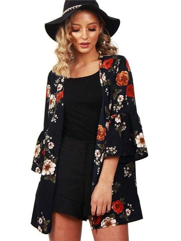 The Best Women Tops Floral Print Blouse Shirt Online - Takalr