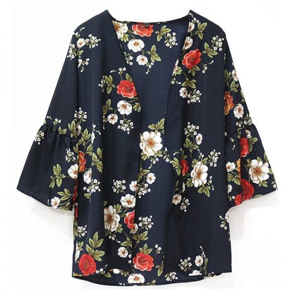 The Best Women Tops Floral Print Blouse Shirt Online - Takalr