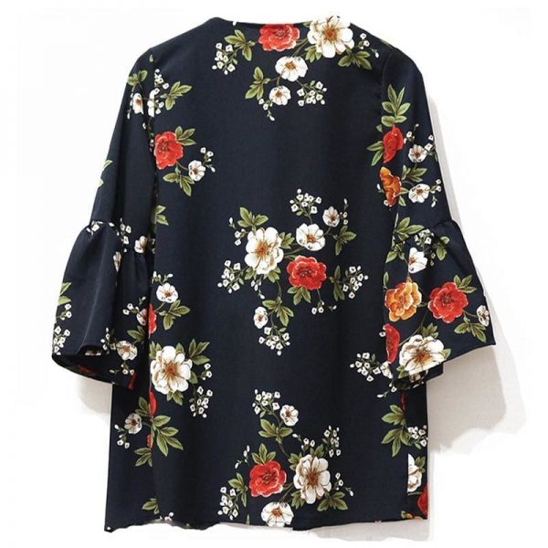 The Best Women Tops Floral Print Blouse Shirt Online - Takalr