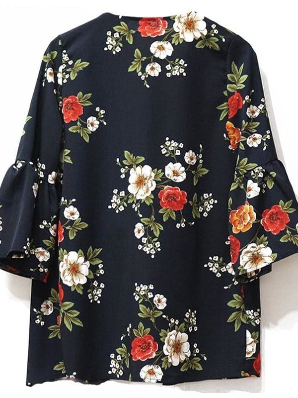 The Best Women Tops Floral Print Blouse Shirt Online - Takalr