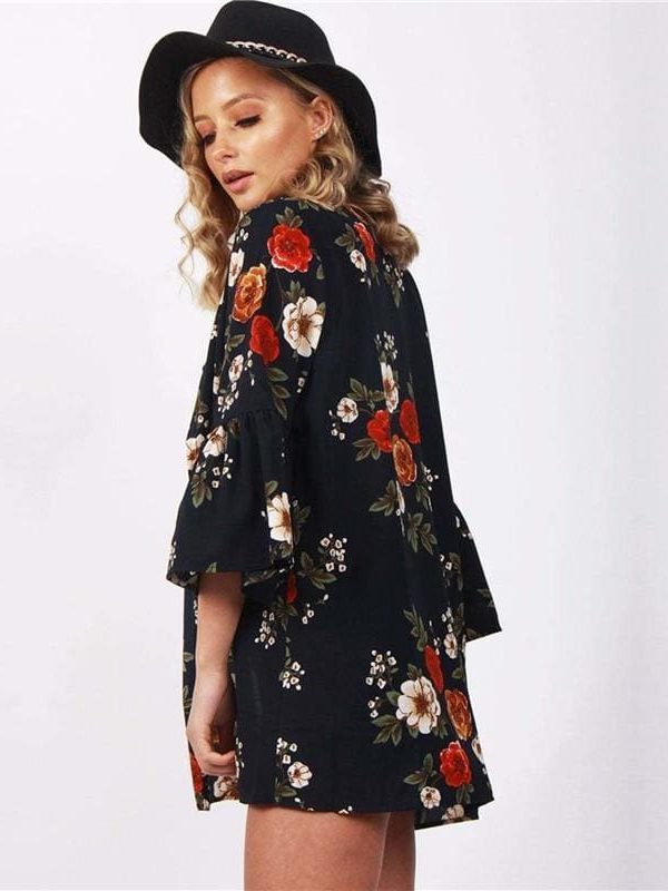 The Best Women Tops Floral Print Blouse Shirt Online - Takalr