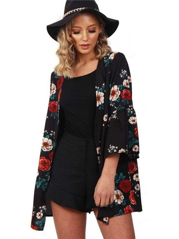 The Best Women Tops Floral Print Blouse Shirt Online - Takalr