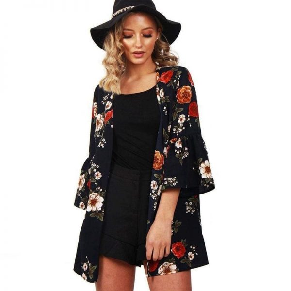 The Best Women Tops Floral Print Blouse Shirt Online - Takalr