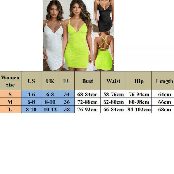 The Best Women V Neck Bandage Club Dress Ladies Bodycon Backless Strappy Cocktail Party Dress Summer Casual Beach Sundress Online - Takalr