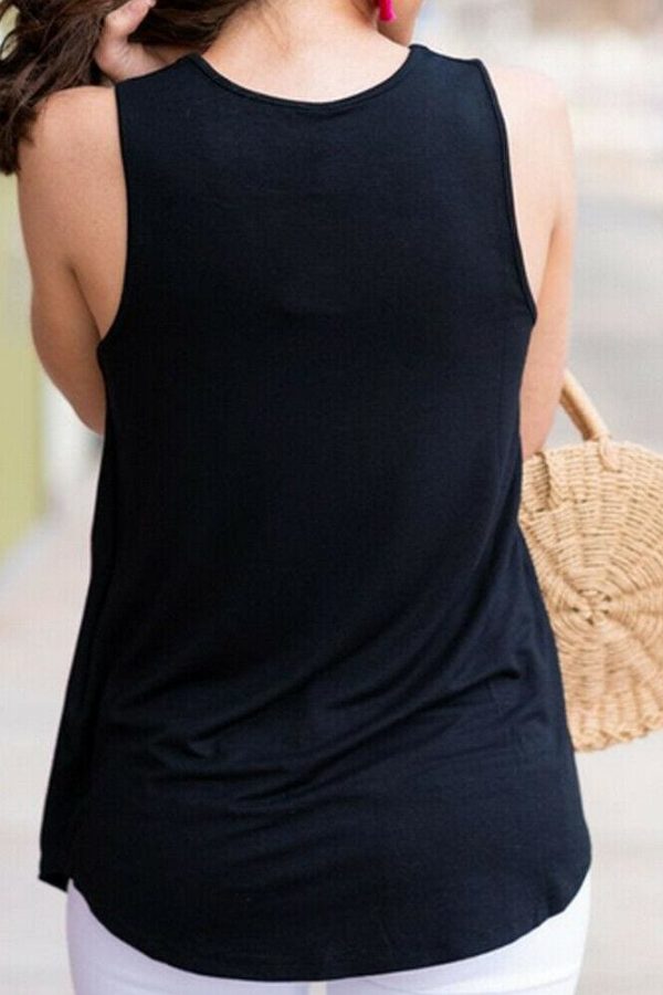 The Best Women Vest Sleeveless Loose Camisole Ladies Solid Tank Tops Blouse Shirt Summer Clothes Online - Takalr