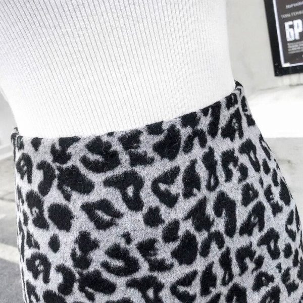 The Best Women Vintage Leopard Print A-line Short Skirt Autumn Hip Mini Skirt Online - Takalr