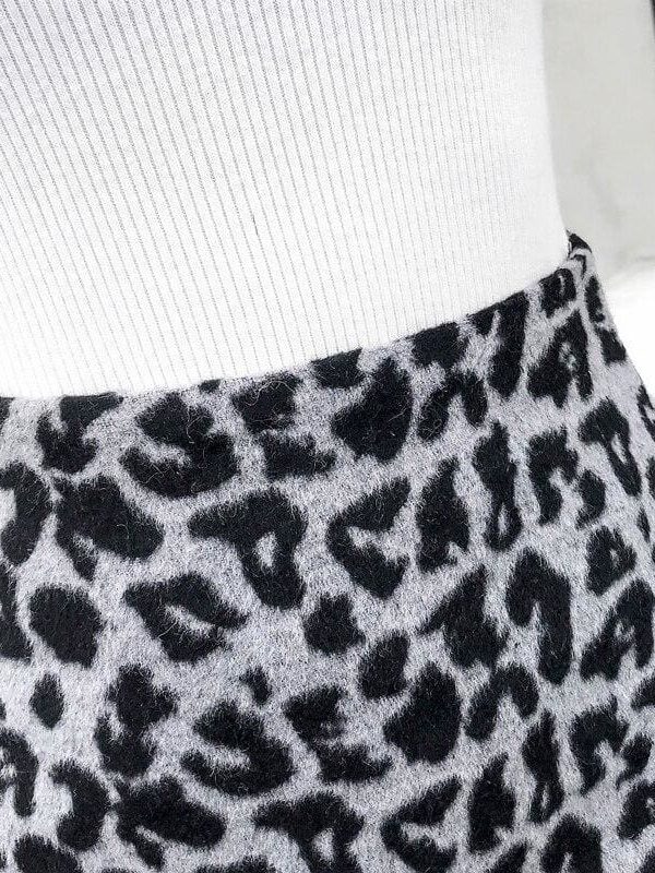 The Best Women Vintage Leopard Print A-line Short Skirt Autumn Hip Mini Skirt Online - Takalr