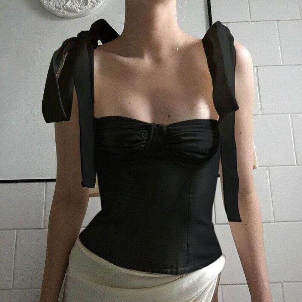 The Best Women Wide Strap Bandage Bust Tank Tops Sexy Bodycon Sleeveless Vest Cami Vest Tube Blouse Online - Takalr