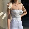 The Best Women Wide Strap Bandage Bust Tank Tops Sexy Bodycon Sleeveless Vest Cami Vest Tube Blouse Online - Takalr