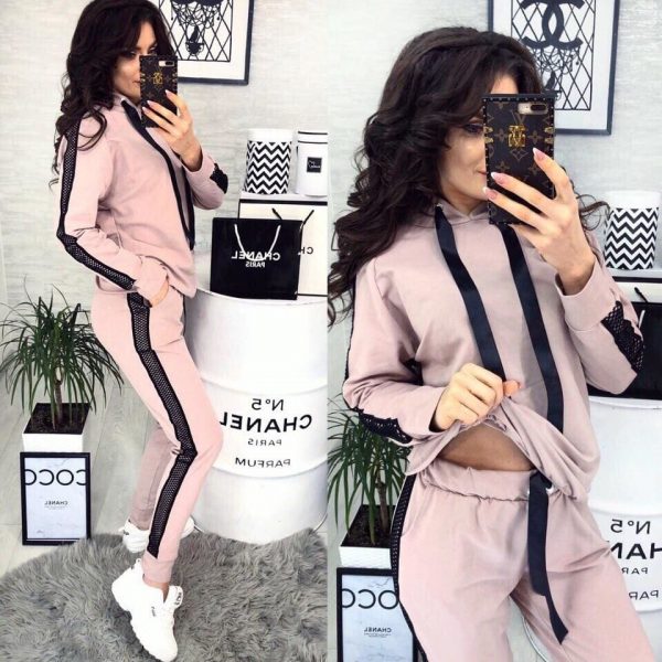 The Best Womens 2pcs Sport Sets Lady Autumn Tracksuit Long Sleeve Hoodie Tops Sweatpants Warm Outfits Running Suit Sportswear Online - Takalr