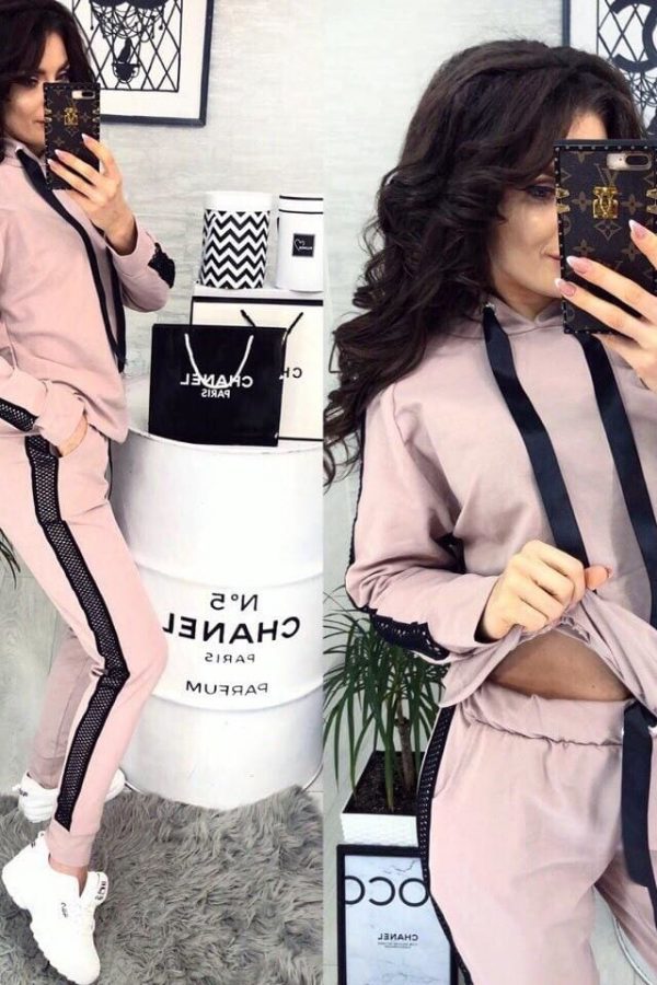 The Best Womens 2pcs Sport Sets Lady Autumn Tracksuit Long Sleeve Hoodie Tops Sweatpants Warm Outfits Running Suit Sportswear Online - Takalr