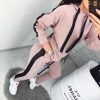 The Best Womens 2pcs Sport Sets Lady Autumn Tracksuit Long Sleeve Hoodie Tops Sweatpants Warm Outfits Running Suit Sportswear Online - Takalr