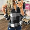 The Best Women's Autumn Long Sleeve Plaid Check Tee Shirt Blouse Ladies Workout Casual Loose Pullover Tops Women Costume Online - Takalr