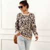 The Best Women's Autumn Winter Sweater Long Sleeve Leopard Print Ladies Girl Knitted Jumper Pullover Tops Sweaters Streetwear Online - Takalr