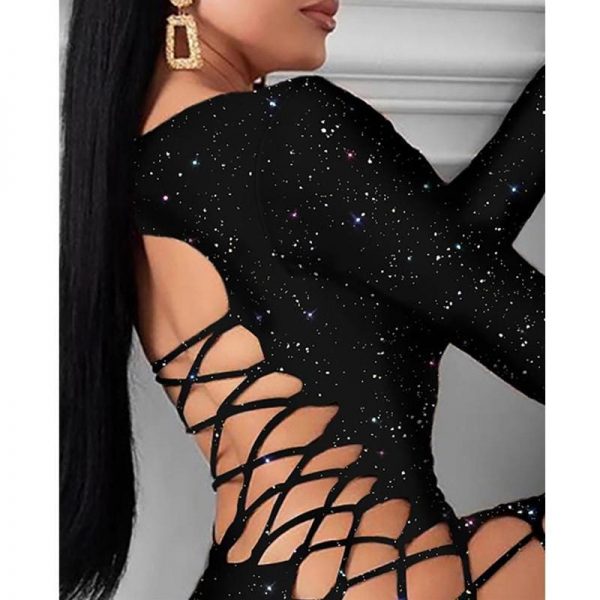 The Best Women's Bandage Bodycon Dress Ladies Long Sleeve Backless Evening Party Clubwear Short Mini Female Dress Online - Takalr