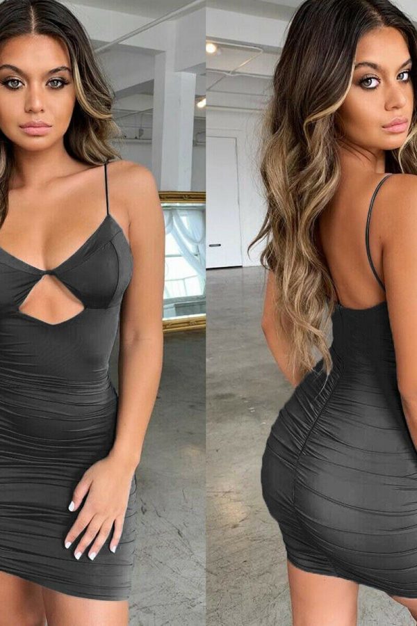 The Best Women's Bandage Bodycon Sleeveless Dress Ladies Summer Casual Sexy Backless Evening Party Nigthclub Strap Dress Online - Takalr