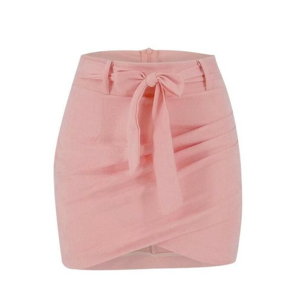 The Best Women's Bodycon Short Mini Elastic Pleated Skirt Slim Fashion Seamless Casual Stretch Tight Short Pencil Skirt Online - Takalr