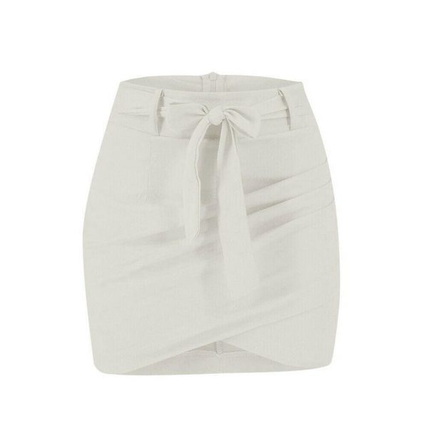 The Best Women's Bodycon Short Mini Elastic Pleated Skirt Slim Fashion Seamless Casual Stretch Tight Short Pencil Skirt Online - Takalr