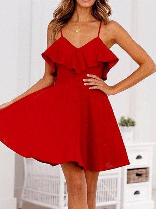 The Best Women's Boho Floral Chiffon Sleeveless Ladies Backless Summer Party Evening Beach Short Mini Dress Sundress Online - Takalr