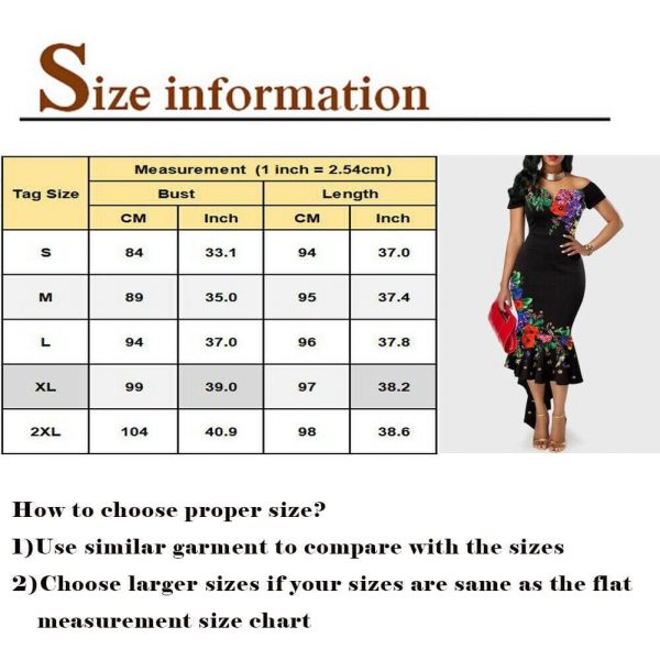 The Best Women's Boho Long Maxi Dress Beach Summer Party Elegant Ladies Off Shoulder Floral Bodycon Fishtail Dresses Online - Takalr