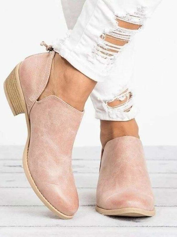 The Best Women's Boots Shoes High-heel Low Solid Zipper Plus Size Online - Source Silk