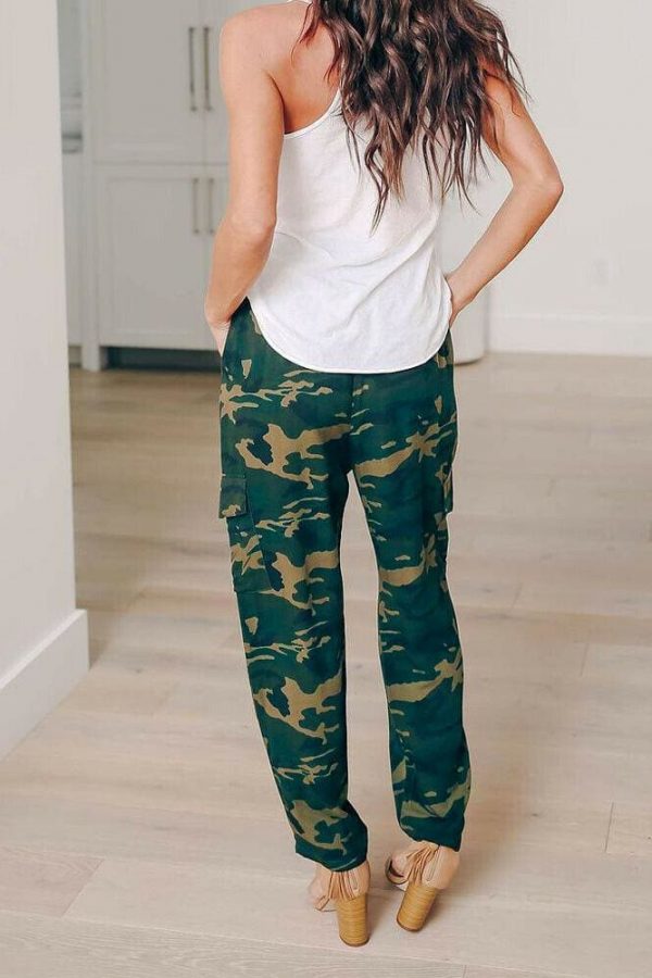 The Best Women's Camo Elastic Cargo Trousers Casual Loose Pants Fashion Ladies Military Army Combat Camouflage Pants New Online - Takalr