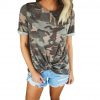 The Best Women's Camouflage Casual Summer Short Sleeve Camo Shirt Ladies Crew Neck Tops T Shirt Loose Baggy Tee Women Clothes Online - Takalr