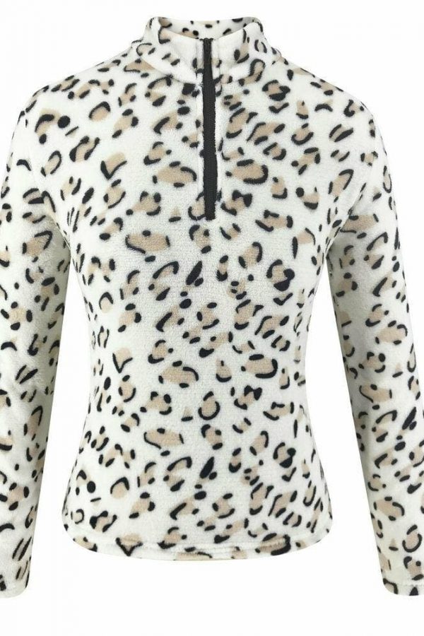 The Best Women's Casual Hoodie Sweatshirt Leopard Long Sleeve Pullover Hoody Jumper Fashion Zipper V Neck Winter Warm Tops Online - Takalr