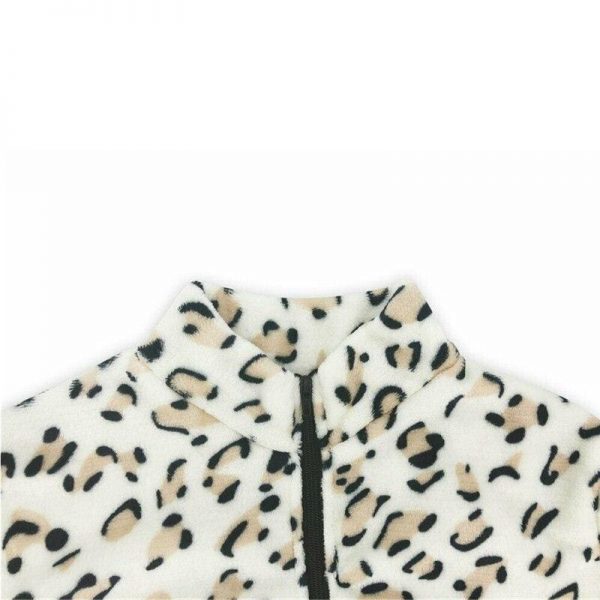 The Best Women's Casual Hoodie Sweatshirt Leopard Long Sleeve Pullover Hoody Jumper Fashion Zipper V Neck Winter Warm Tops Online - Takalr