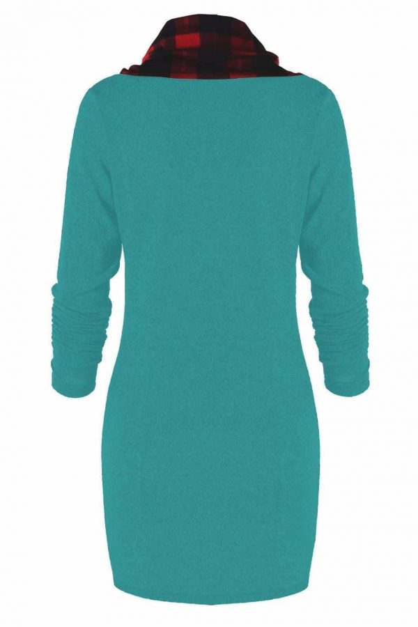 The Best Womens Casual Sheath Cowl Neck Long Sleeve Dress Online - Source Silk