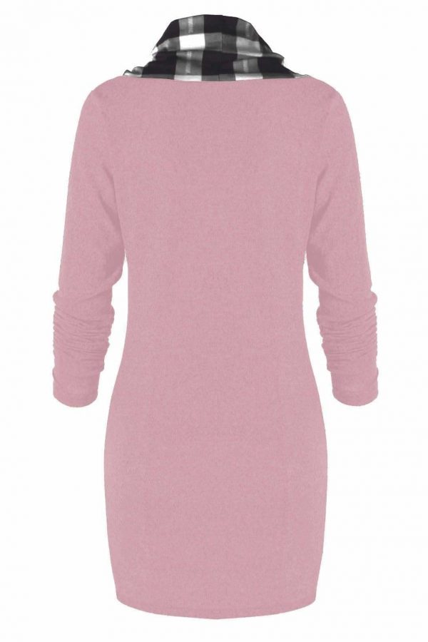 The Best Womens Casual Sheath Cowl Neck Long Sleeve Dress Online - Source Silk