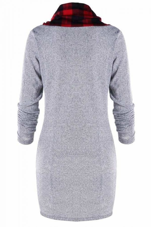 The Best Womens Casual Sheath Cowl Neck Long Sleeve Dress Online - Source Silk