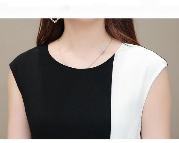 The Best Women's Chiffon Dress - Open Side Split Dot Ladies Plus Size Dress Online - Source Silk