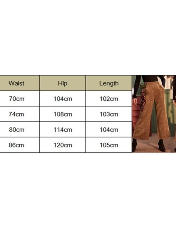 The Best Women's Corduroy Wide-Leg Trousers High Waist Straight Loose Casual Straight Long Bell-bottom Pants Online - Takalr