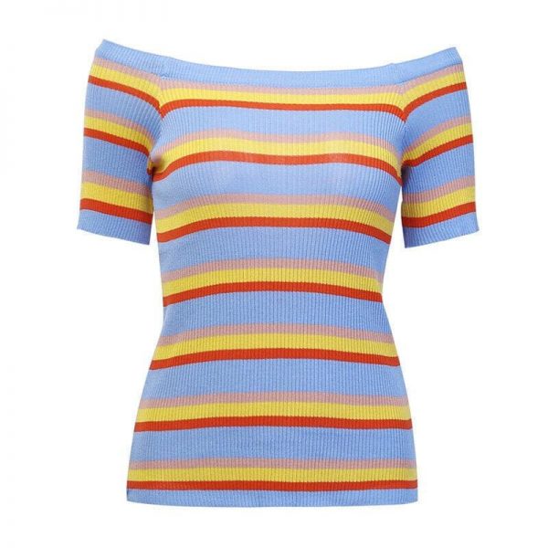 The Best Women's Cowl Neck Short Sleeve Basic Tee Slim Fit Ladies Casual Summer Plain Rainbow Color T Shirt Tops Lady Girls Clothes Online - Takalr