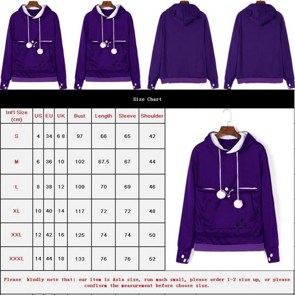 The Best Women's Hoodie Sweatshirt Casual Hooded Jumper Top Autumn Winter Long Sleeve Pullover Outwear Online - Takalr