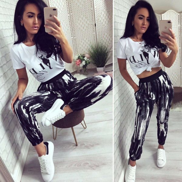 The Best Women's Leopard Print Pants Slim Trousers Skinny Fashion Pants Elastic High Waist Pants Sweatpants Online - Takalr