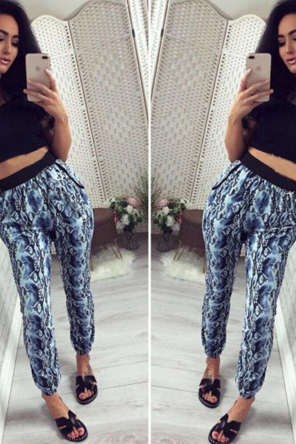 The Best Women's Leopard Print Pants Slim Trousers Skinny Fashion Pants Elastic High Waist Pants Sweatpants Online - Takalr