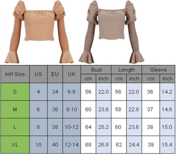 The Best Women's Long Bell Sleeve Tops Square Neck Casual Tunics Crop Workout OL Shirt Blouse Tee Women Clothing Online - Takalr