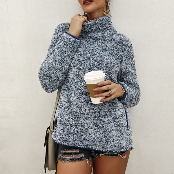 The Best Women's Long Sleeve Sweater Jumper Warm Fluffy Soft Comfort Pullover Tops Hoodies Sweatshirt Online - Takalr