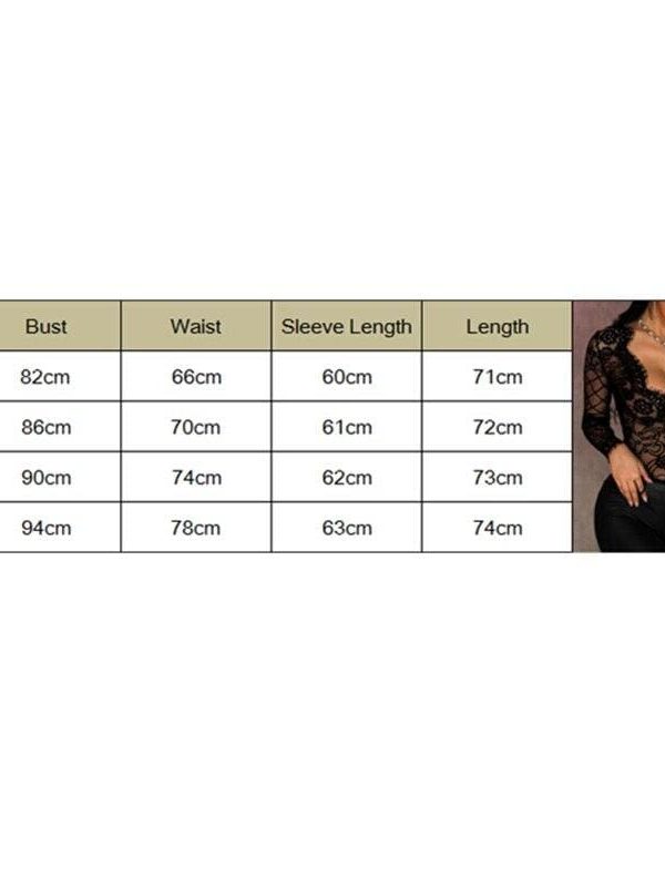 The Best Women's See through Lace Mesh Sheer Long Sleeve Crop Top Shirt Black Ladies Sleepwear Casual Tops Online - Takalr